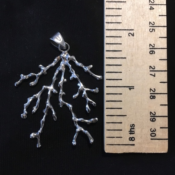 Silver pendant coral design - Picture 2 of 2